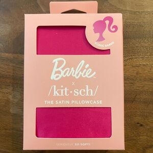 Barbie x Kitsch Satin Pillowcase in Pink